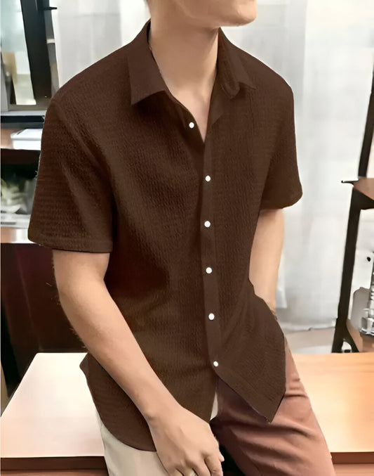Men's Stylish Brown Shirt